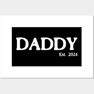 Daddy Est 2024 New Dad Expecting Father Gift Posters and Art